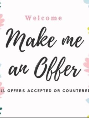 Make Me an Offer Decorative Welcome Sign - Pink & Black